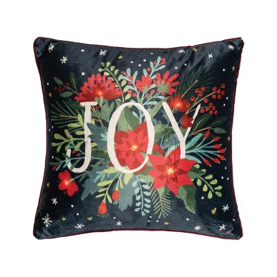 C&F Home Joy Bloom Light-Up LED 18" x 18" Throw Pillow