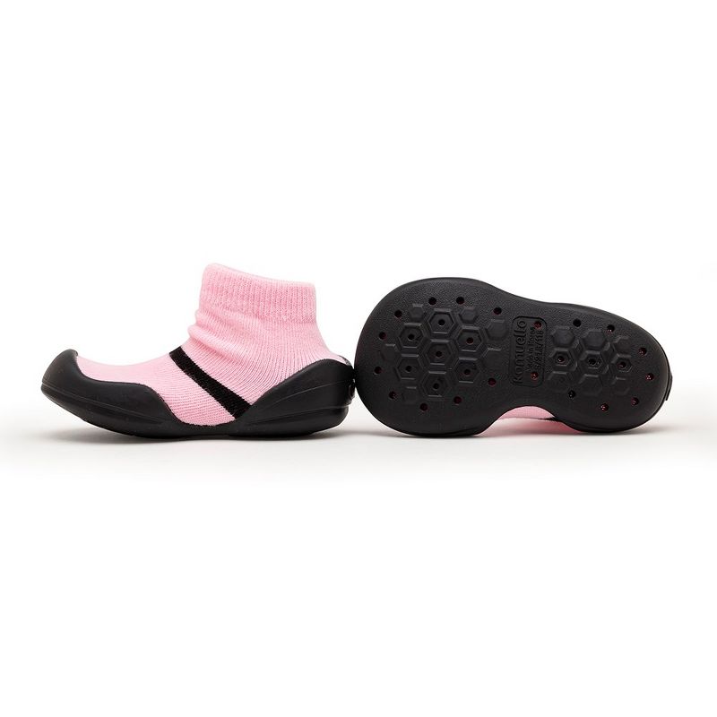 Komuello Baby  Girl First Walk Sock Shoes Mary Jane Pink, 2 of 8