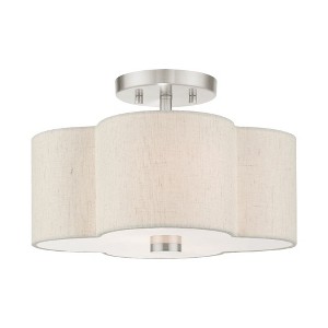 Livex Lighting Solstice 2 - Light Semi-Flush Mount in  Brushed Nickel - 1 of 1