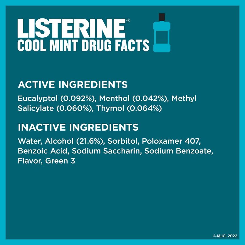 Listerine Cool Mint Antiseptic Mouthwash, 6 of 13