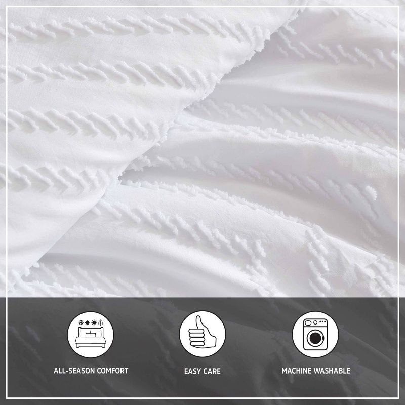 Prarie Zig Zag 100% Microfiber Comforter Bonus Set White - Wrangler, 4 of 11