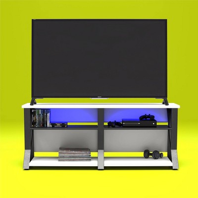 NTense Genesis 70" White Gaming TV Stand with RGB Lights
