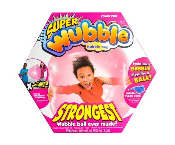 The Amazing SUPER Wubble Bubble Ball with Pump - Pink