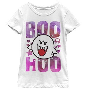 Girl's Nintendo Boo Hoo T-Shirt - 1 of 4