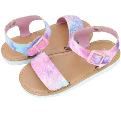 tie dye sandals with rhinestones