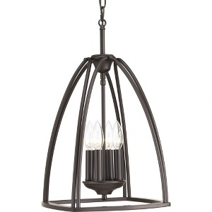 Progress Lighting Tally 4-Light Foyer Pendant, Antique Bronze, Open Foyer, No Shade - 1 of 2