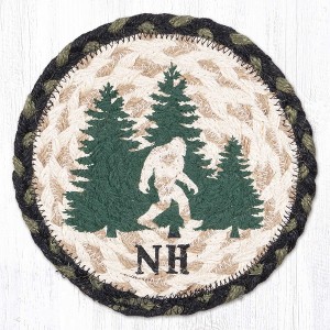 Earth Rugs Big Foot NH Round 7" Coaster – Cabin, Lodge & Forest Style Decor - 1 of 3