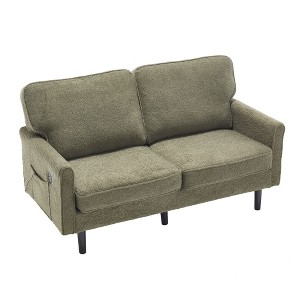 NicBex 56.3 Inch Modern Love Seat Sofa,2 Seater Sofa with USB Ports and Removable Pillow Cover for Living Room - 1 of 4