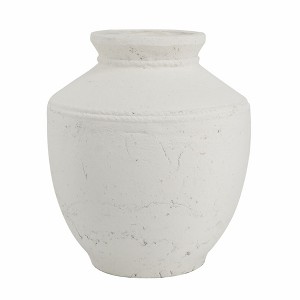 AZL1 Life Concept Decorative Vases, Large Terracotta Vase with Organic Finish for Floor and Entryway Decor, White, 11.8"*11.8"*13.8" - 1 of 4