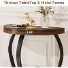 Tribesigns Half-Moon Accent Table, 2-Tier Semi Circle Sofa Side Table - 3 of 4