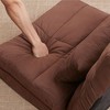 NicBex Modern Adjustable Lazy Sofa Chair with Pillow, Triple Fold Floor Sofa Bed, Comfy Chair for Reading, Watching TV, Brown - 4 of 4