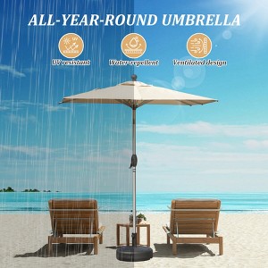 Vynxaria Rectangle Patio Umbrella - Crank Lift & Tilt Function for Ultimate Shade Control - 1 of 4
