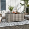 Tangkula 96 Gallon Outdoor Storage Box PE Wicker Deck Box with 4 Wheels & Waterproof Liner Patio Rattan Storage Container Mix Brown/Mix Grey - 2 of 4