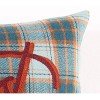 14"x26" Oversized 'Harvest' Lumbar Throw Pillow Red - Rizzy Home: Fall Indoor Decor, Woven Plaid - image 3 of 3