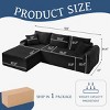 Modular Sectional Chaise Lounge Sofa, Free-Combination Sofa with Arched Armrests, Upholstered Corduroy Sofa with Cushion-Coolbibila - 4 of 4