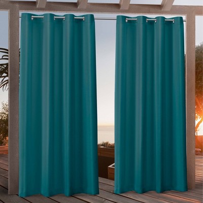 Set Of 2 Canvas Grommet Top Light Filtering Window Curtain Panels - Nicole Miller