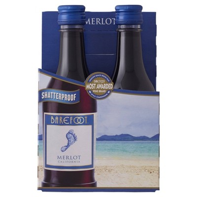 Barefoot Cellars Merlot Red Wine - 4pk/187ml Bottles