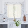 2pc Archaeo Light Filtering Slub Textured Linen Blend Cafe Curtain Panel Pair Ivory - image 4 of 4