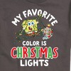 Men's - SpongeBob SquarePants - My Favorite Color Is Christmas Lights Spongebob and Gary Short Sleeve Graphic T-Shirt - 2 of 4
