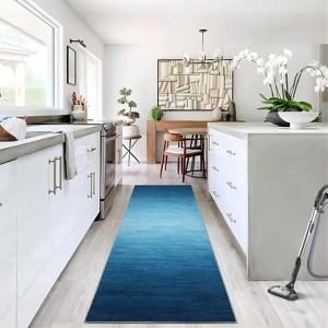 Acekool Washable Area Rug, Modern Geometric Non-Slip Low Pile Stain Resistant Soft Accent Carpet for Living Room Bedroom, Easy Care - 1 of 4
