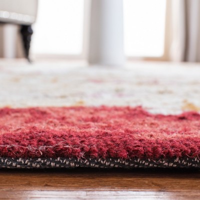 Ivory Hand-Knotted Wool 6' x 9' Rectangular Rug