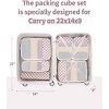 Narwey Personalized Initial Makeup Bag with Set Checkered Compression Packing Cubes - 4 of 4