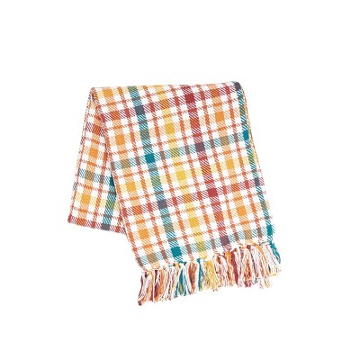 Radley Plaid Woven Cotton Throw Blanket with Fringe Tassels