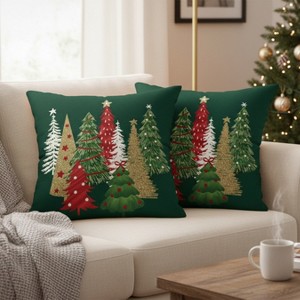 LISM 18x18 inches Christmas Pillowcases set of 2 - 1 of 4
