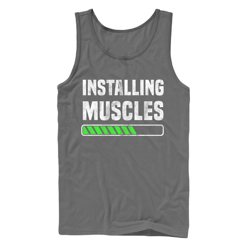 Men's CHIN UP Installing Muscles Tank Top, 1 of 4