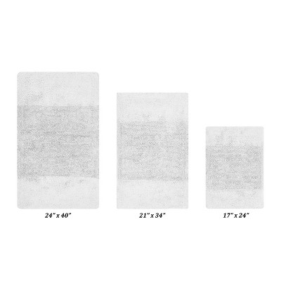 Granada 3 Piece Bath Rug Set 100% Premium Cotton Tufted Non-Slip Backing Bathmats for Bathroom, Super Soft Absorbent, Machine Washable
