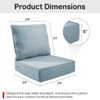 POCASSY 6" Outdoor Cushion Set, 24"x24" Replacement Water Resistant Zippered Cushion for Chairs - 2 of 4