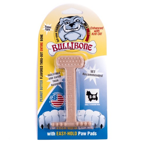 Bullibone Large Peppermint Heart Bone - Hard Dog Chew Toys for Large Dogs  and Aggressive Chewers - Single