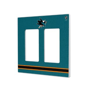 NHL Western Conference Teams Stripe Hidden-Screw Light Switch Plate for Double Rocker - 1 of 4