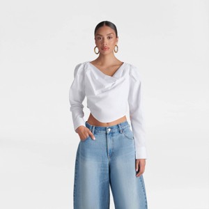 KBB by KAHLANA Women's Long Sleeve 'The Balloon Cropped Top' - 1 of 3