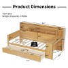 Full Size Wooden Daybed with Built-In Desk, Multi-Functional Frame with Storage Shelves and Drawers, Space-Saving Design-Maison Boucle - 4 of 4