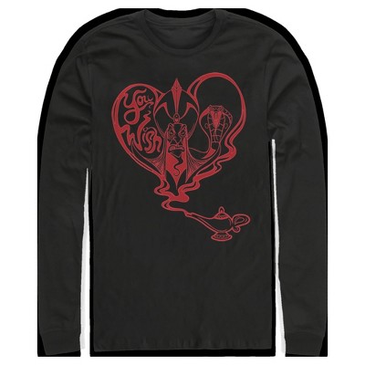 Men's Aladdin Jafar Valentine's Day You Wish Long Sleeve Shirt