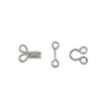 Dritz 96ct Size 2 Hooks & Eyes Nickel: Metal Sewing Fasteners, Silver Hook and Eye, 4.8" Length, 96 Pieces - 3 of 4