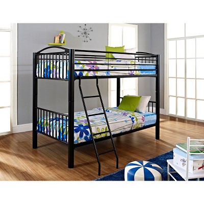 Aiden Twin over Twin Transitional Bunk Bed also can be Separate Twin Beds Black - Powell