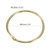 Unique Bargains Carbon Steel Loose Leaf Binder Snap Shower Curtain Rings 6 Pcs - 2 of 4