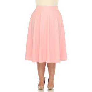 Plus Size Flare Midi Skirts - 1 of 4