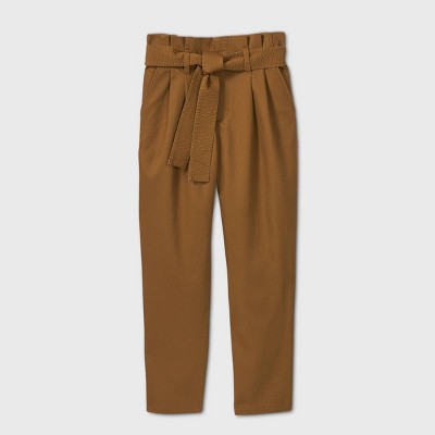 tied paperbag waist skinny pants