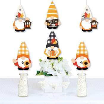 Big Dot of Happiness Fall Gnomes - Gnomes Decorations DIY Autumn Harvest Party Essentials - Set of 20