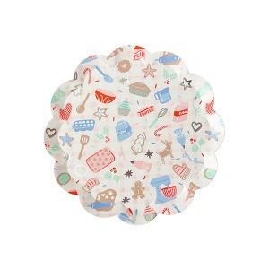 Daydream Society - Baking Spirits Bright Scalloped Small Plates - Pack of 8 Paper Plates - 1 of 3