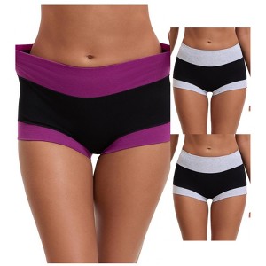 INSPIRE CHIC Women's High Waisted Loose Classic Full Coverage Briefs Breathable Cotton Ladies Panties 3 Packs - 1 of 4