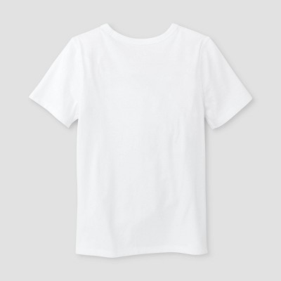 Cat & Jack Kids' 2pk Adaptive Short Sleeve T-Shirt - Cat & Jack™ White M: Sensory Friendly, Cotton Blend, Crew Neck, Machine Washable — фото 2