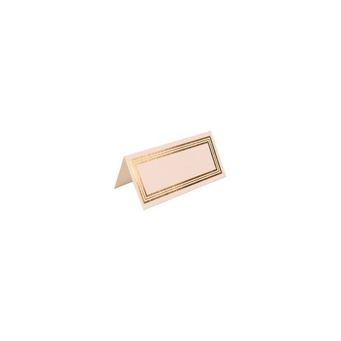 Best Paper Greetings 100 Pack Place Cards For Table Setting - Name Cards  With Gold Foil Border For Wedding, Banquets, 3.5 X 2 In : Target