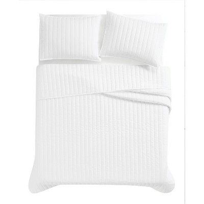 White Full Cotton Quilt Set with Polyfill