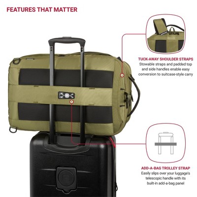 SWISSGEAR 45L Travel Backpack with RFID Blocking Pocket - Olive Branch — фото 6
