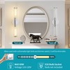 POWLIG 19.87-in 2-Light Chrome Modern Dimmable Wall Sconce with Transparent Glass Shade - 4 of 4