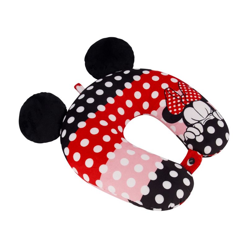 Minnie Mouse 3 Color Polka Dot Ears Travel Neck Pillow, 3 of 5